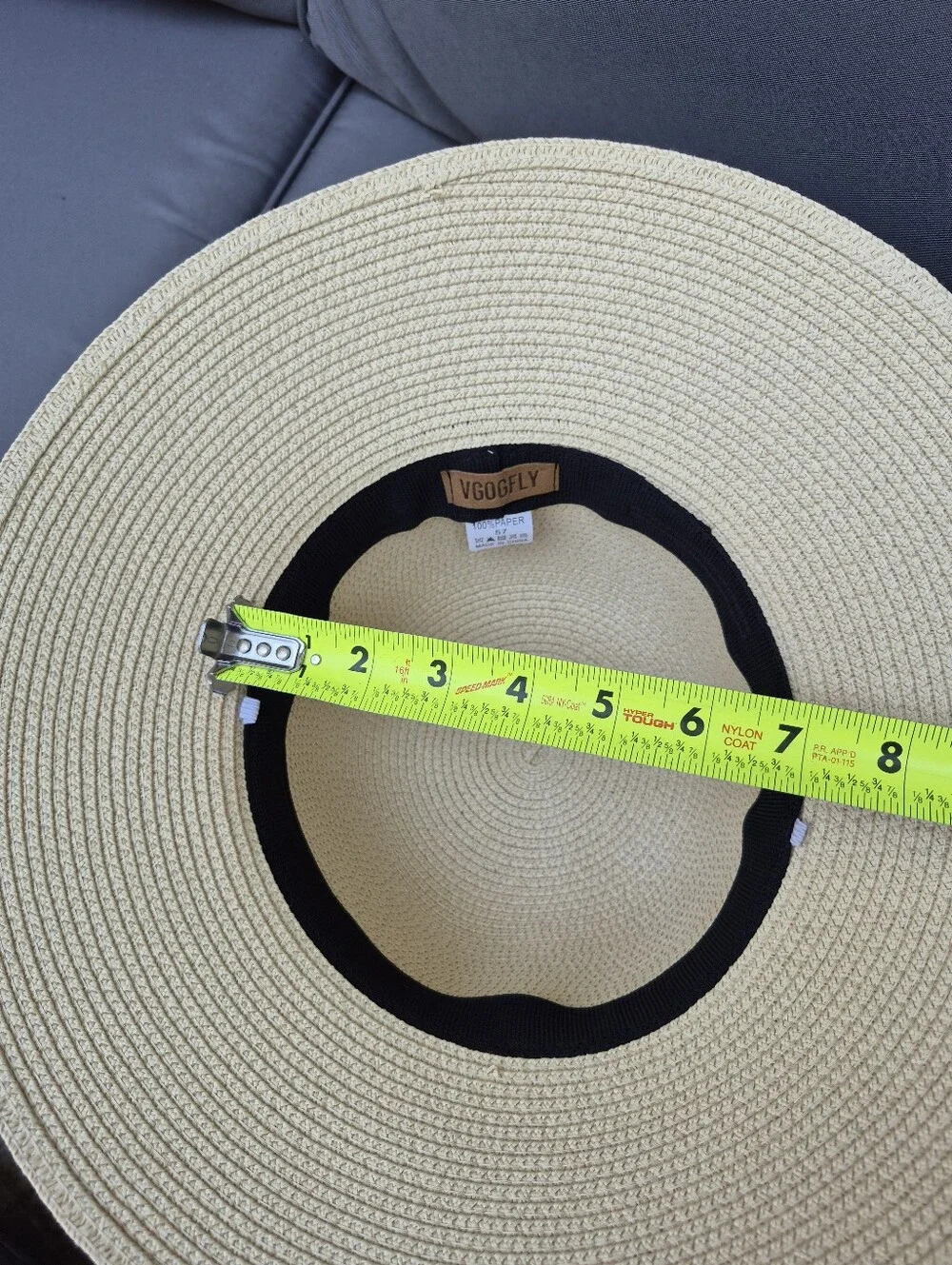 Vgogfly Vintage Wide Brim Staw Summer Hat - Picture 7 of 8